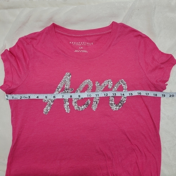 🌴3/$15🌴 women's large hot pink super soft short sleeved top with bling - Picture 11 of 12